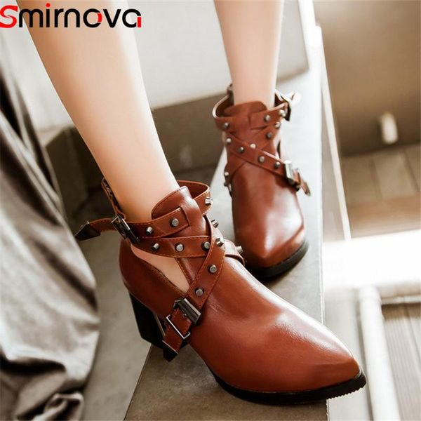 boots smirnova 2021 arrival women ankle pu buckle zipper high heels rivet fashion punk autumn winter female, Black
boots smirnova 2021 arrival women ankle pu buckle zipper high heels rivet fashion punk autumn winter female, Black