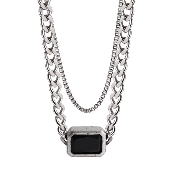 chains frosty wind geometric square female titanium steel fashion clavicle chain retro hip hop pendant, Silver
chains frosty wind geometric square female titanium steel fashion clavicle chain retro hip hop pendant, Silver