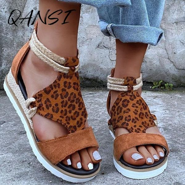 sandals 36-43 plus size leopard platform slope heel women's summer fashion round toe stitching women shoes casual roman, Black
sandals 36-43 plus size leopard platform slope heel women's summer fashion round toe stitching women shoes casual roman, Black