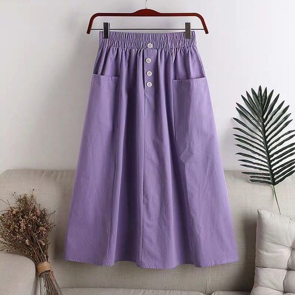 skirts women 2021 spring autumn elegant female elastic waist buttons midi a-line skirt ladies solid color casual b988, Black
skirts women 2021 spring autumn elegant female elastic waist buttons midi a-line skirt ladies solid color casual b988, Black