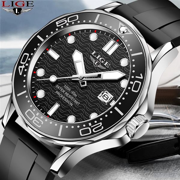relogio masculino lige 2021 mens watches brand luxury fashion sport watch men waterproof quartz silicone strap reloj hombre, Silver
relogio masculino lige 2021 mens watches brand luxury fashion sport watch men waterproof quartz silicone strap reloj hombre, Silver