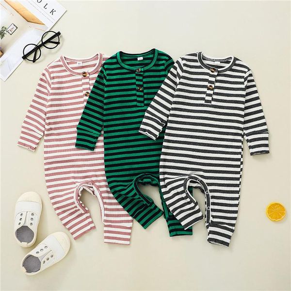 jumpsuits 0-24m baby romper long sleeve crotch button stripes print loose fall jumpsuit for boy girl casual spring playsuit, Blue
jumpsuits 0-24m baby romper long sleeve crotch button stripes print loose fall jumpsuit for boy girl casual spring playsuit, Blue