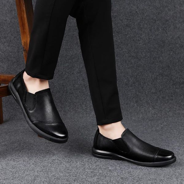dress shoes spring, men's breathable men leisure uses a leather cowhide soft bottom doug male han edition, Black
dress shoes spring, men's breathable men leisure uses a leather cowhide soft bottom doug male han edition, Black
