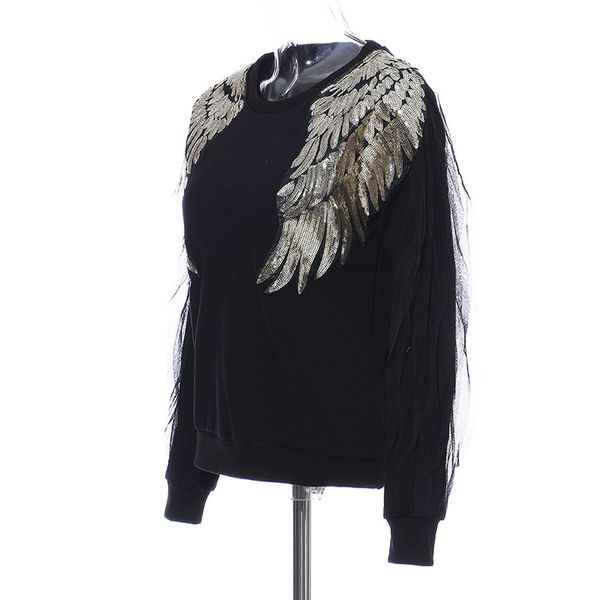 casual patchwork beading sweatshirt for women o neck long sleeve mesh black sweatshirts female fashion new clothing
casual patchwork beading sweatshirt for women o neck long sleeve mesh black sweatshirts female fashion new clothing