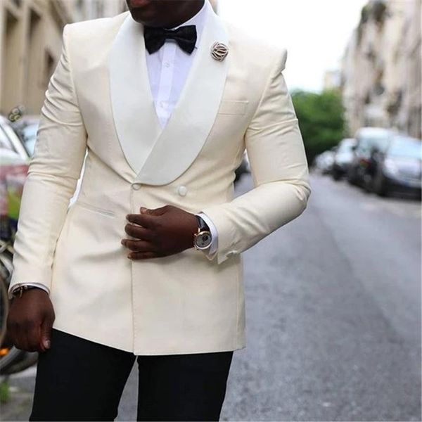 men's suits & blazers costume homme custom made tailored double breasted men suit groom formal ivory tuxedo slim fit man wedding with p, White;black
men's suits & blazers costume homme custom made tailored double breasted men suit groom formal ivory tuxedo slim fit man wedding with p, White;black