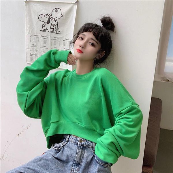 women's hoodies & sweatshirts korean clothes casual style loose o-neck pullovers crop fashion brand oversized clothing, Black
women's hoodies & sweatshirts korean clothes casual style loose o-neck pullovers crop fashion brand oversized clothing, Black