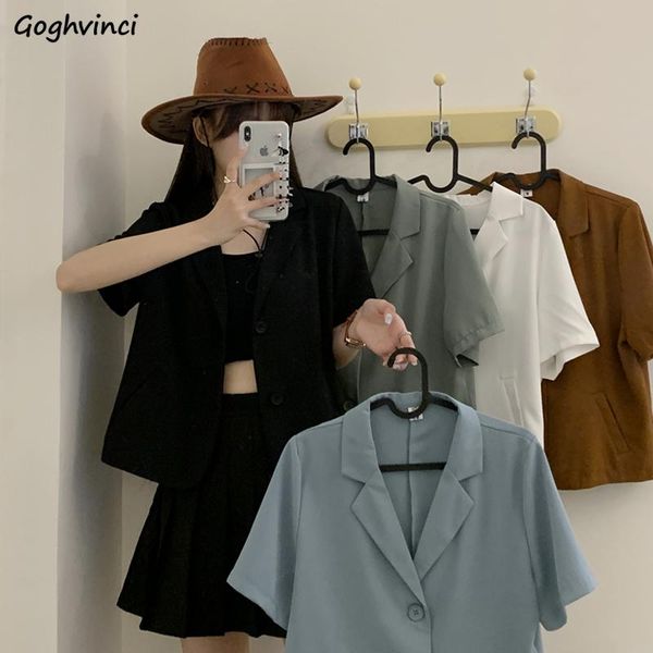 women's suits & blazers women summer casual loose short sleeve thin breathable outwear korean stylish female elegant all-match fashion, White;black
women's suits & blazers women summer casual loose short sleeve thin breathable outwear korean stylish female elegant all-match fashion, White;black