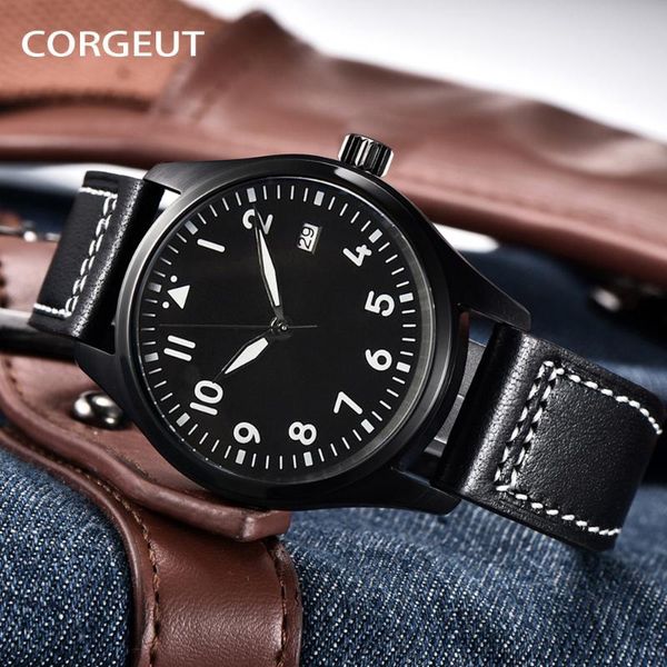 wristwatches corgeut luxury men mechanical wristwatch leather sport luminous clock self wind waterproof watch brand sports reloj hombre, Slivery;brown
wristwatches corgeut luxury men mechanical wristwatch leather sport luminous clock self wind waterproof watch brand sports reloj hombre, Slivery;brown