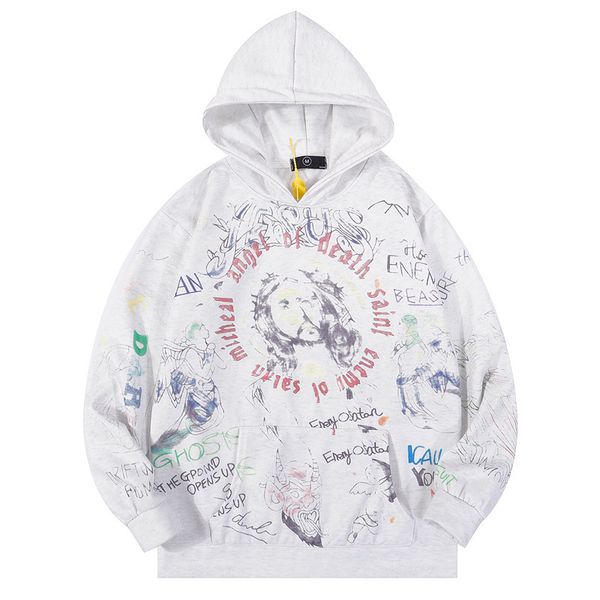 hand-painted graffiti hoodie for men and women oversized fleece sweatshirts streetwear loose hoody, Black
hand-painted graffiti hoodie for men and women oversized fleece sweatshirts streetwear loose hoody, Black