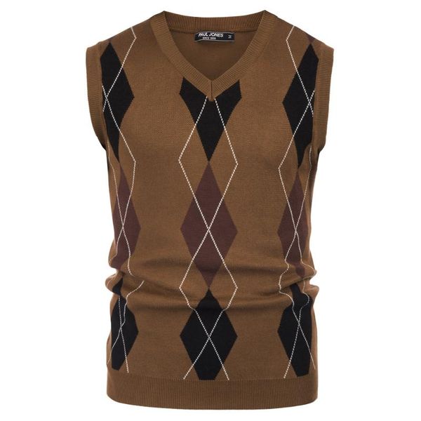 men's vests mature mens stylish sleeveless sweater diamond check pattern v-neck knitted vest, Black;white
men's vests mature mens stylish sleeveless sweater diamond check pattern v-neck knitted vest, Black;white