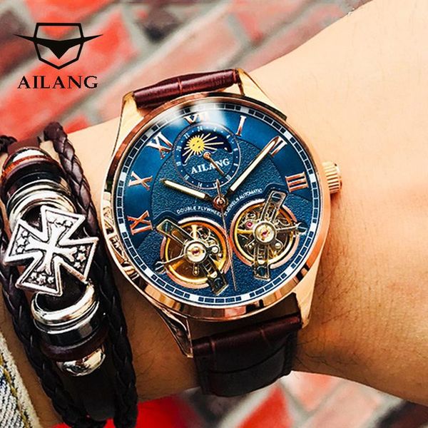 wristwatches ailang 2021 latest design watch men's double flywheel automatic mechanical fashion casual business clock original, Slivery;brown
wristwatches ailang 2021 latest design watch men's double flywheel automatic mechanical fashion casual business clock original, Slivery;brown
