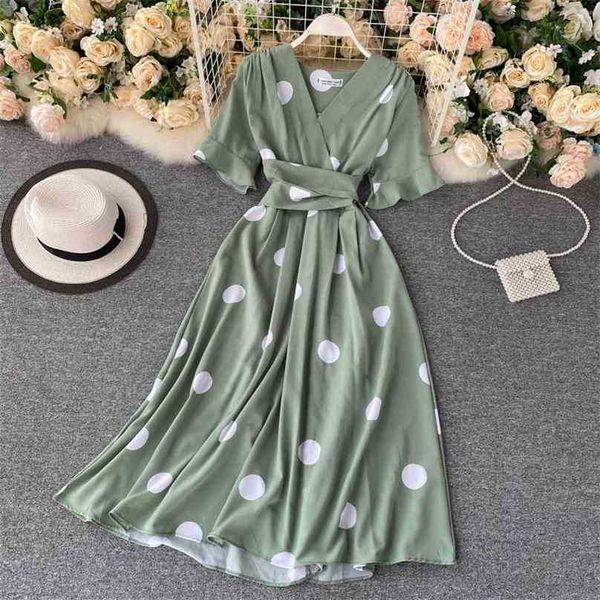 summer polka dot dress women slim high waisted bandage es elegant ladies vintage v neck long robe beach vestidos 210525, Black;gray
summer polka dot dress women slim high waisted bandage es elegant ladies vintage v neck long robe beach vestidos 210525, Black;gray