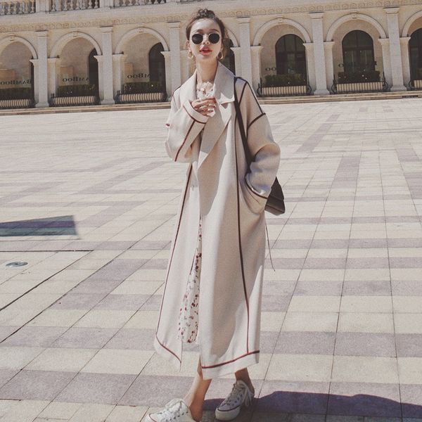 2021 spring new long sleeve simple fashion trend ladies long casual overcoats apricot trench coat women windbreaker 16q434, Black;brown
2021 spring new long sleeve simple fashion trend ladies long casual overcoats apricot trench coat women windbreaker 16q434, Black;brown
