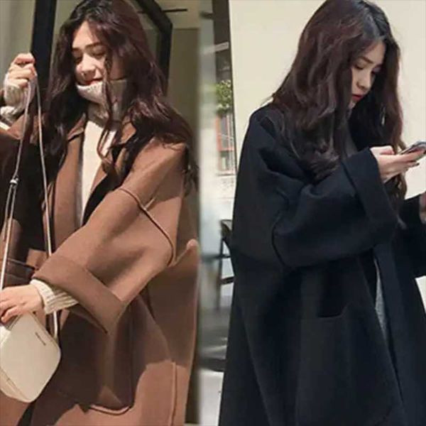 women's vests 2021 fashion overcoat over-the-knee cloak hepburn wind woolen coat thin, Black;white
women's vests 2021 fashion overcoat over-the-knee cloak hepburn wind woolen coat thin, Black;white