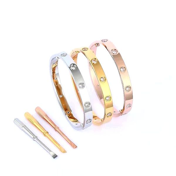 love bracelet jewelry men women bangle fashion stainless steel 10 diamonds custom nail screw never fade simple couple lovers bracelets bangl, Black
love bracelet jewelry men women bangle fashion stainless steel 10 diamonds custom nail screw never fade simple couple lovers bracelets bangl, Black