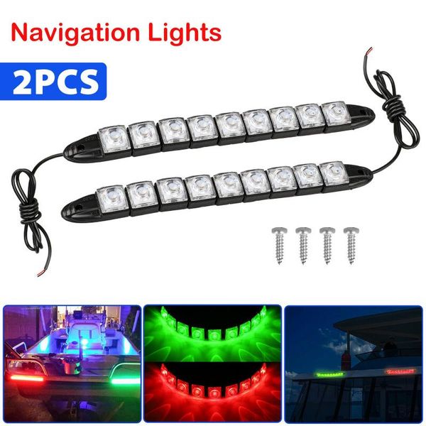 interior&external lights 1 pair waterproof marine boat bow navigation light led strip kit 12v red+green car with screws
interior&external lights 1 pair waterproof marine boat bow navigation light led strip kit 12v red+green car with screws