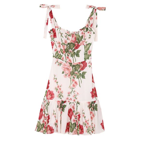 2021 new spaghetti strap floral printed es for women summer runway designers elegant ruffles mini female 02gq, Black;gray
2021 new spaghetti strap floral printed es for women summer runway designers elegant ruffles mini female 02gq, Black;gray