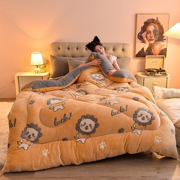 comforters & sets snow fleece lamb velvet quilt thickened winter magic autumn and dormitory king size
comforters & sets snow fleece lamb velvet quilt thickened winter magic autumn and dormitory king size