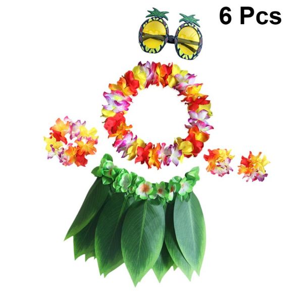 6pcs in 1 set hawaiian leis party costume set artificial leaf skirt bracelets headband neck loop pineapple eyeglasses tropic
6pcs in 1 set hawaiian leis party costume set artificial leaf skirt bracelets headband neck loop pineapple eyeglasses tropic