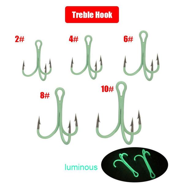 fishing hooks 5pcs 2/4/6/8/10# luminous treble hook high carbon steel quality accessories fishhook
fishing hooks 5pcs 2/4/6/8/10# luminous treble hook high carbon steel quality accessories fishhook