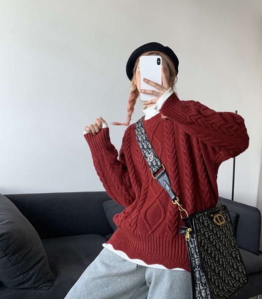 fashion korean women's new twist sweater wear autumn winter loose and lazy round neck t-shirt luxury, White;black
fashion korean women's new twist sweater wear autumn winter loose and lazy round neck t-shirt luxury, White;black