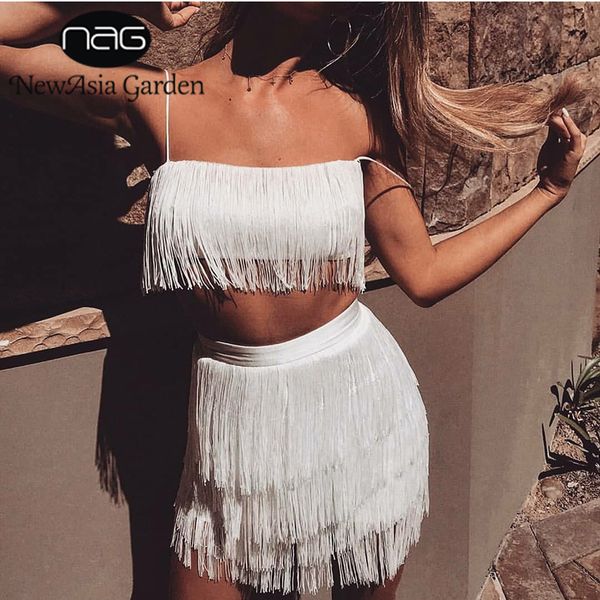 newasia garden dress two piece set summer fringed women tassel crop and skirt outfits for matching sets, White
newasia garden dress two piece set summer fringed women tassel crop and skirt outfits for matching sets, White