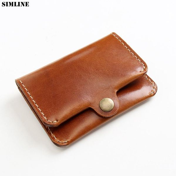 card holders 100% genuine leather holder for men male vintage handmade cowhide short small id purse mini wallet case, Brown;gray
card holders 100% genuine leather holder for men male vintage handmade cowhide short small id purse mini wallet case, Brown;gray