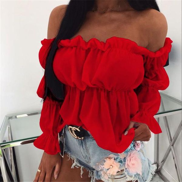women's blouses & shirts hirigin 2021 elegant women off shoulder chiffon blouse fashion solid color pleated shirt office street an, White
women's blouses & shirts hirigin 2021 elegant women off shoulder chiffon blouse fashion solid color pleated shirt office street an, White