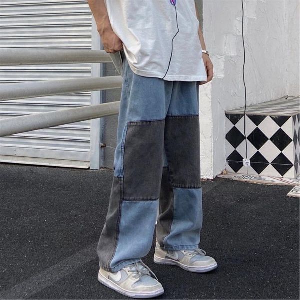 men's jeans cool patchwork vintage pants denim men streetwear hip hop harem funny high waist overalls boys, Blue
men's jeans cool patchwork vintage pants denim men streetwear hip hop harem funny high waist overalls boys, Blue