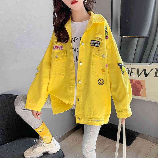 women's jackets spring and autumn design sense denim female jacket loose korean style fried street wild embroidered lazy cardigan wv5n, Black;brown
women's jackets spring and autumn design sense denim female jacket loose korean style fried street wild embroidered lazy cardigan wv5n, Black;brown