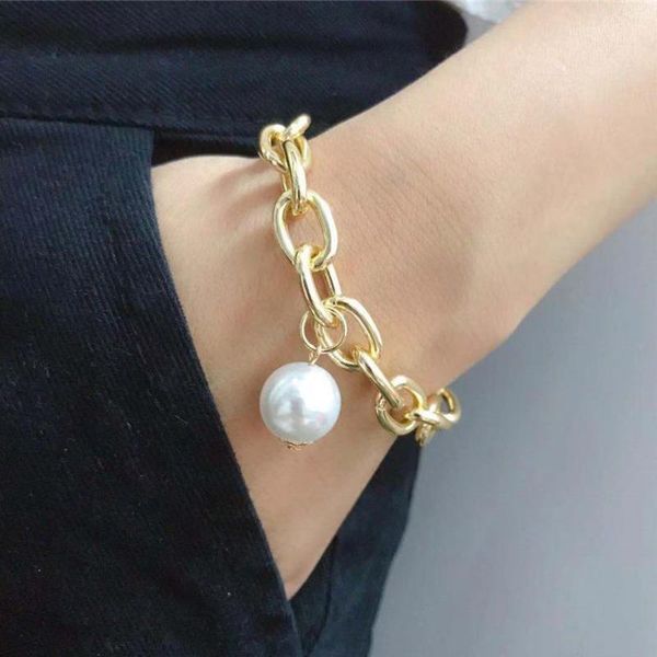 charm bracelets korean fashion simulated pearl pendant & bangles for women 2021 vintage gold simple bracelet jewelry accessories, Golden;silver
charm bracelets korean fashion simulated pearl pendant & bangles for women 2021 vintage gold simple bracelet jewelry accessories, Golden;silver