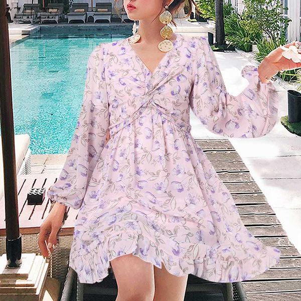 casual dresses plus size women's spring sundress zanzea 2021 fashion printed dress floral mini vestidos female v neck puff sleeve robe, Black;gray
casual dresses plus size women's spring sundress zanzea 2021 fashion printed dress floral mini vestidos female v neck puff sleeve robe, Black;gray