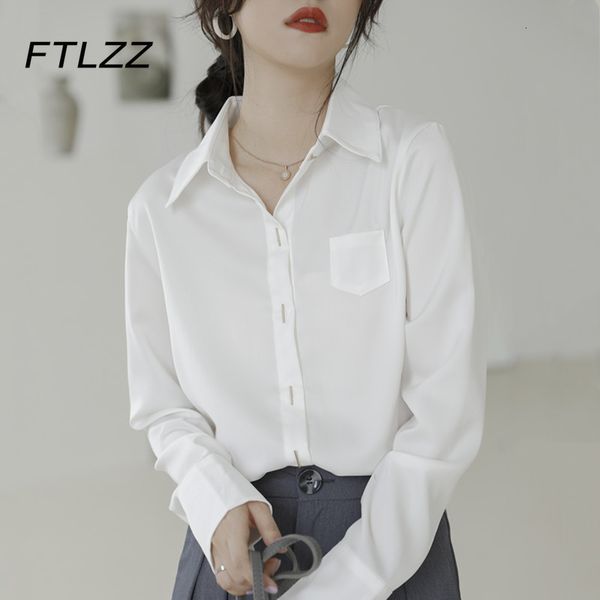 2021 new women office blouse fashion spring autumn long sleeve button up satin white shirts ladies korean casual clothes kd31, Black
2021 new women office blouse fashion spring autumn long sleeve button up satin white shirts ladies korean casual clothes kd31, Black