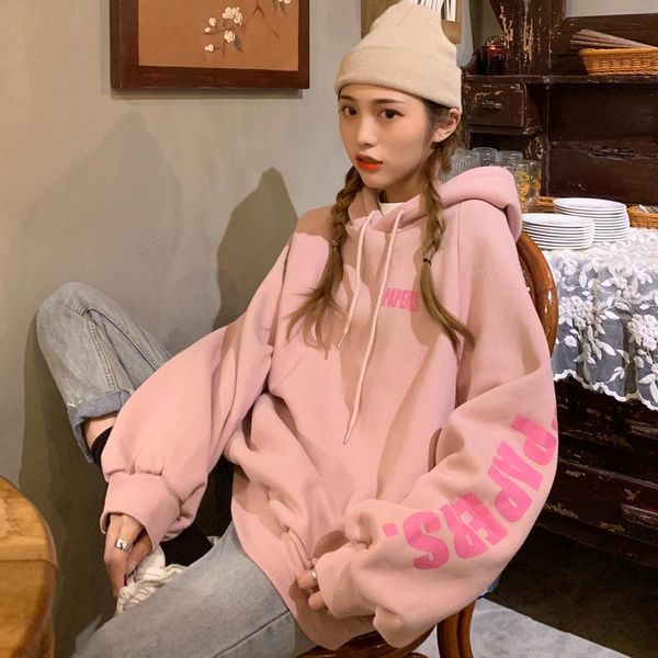 women's hoodies & sweatshirts korea ins harajuku vintage cute letter printing hooded sweatshirt women autumn fashion oversize loose bf, Black
women's hoodies & sweatshirts korea ins harajuku vintage cute letter printing hooded sweatshirt women autumn fashion oversize loose bf, Black