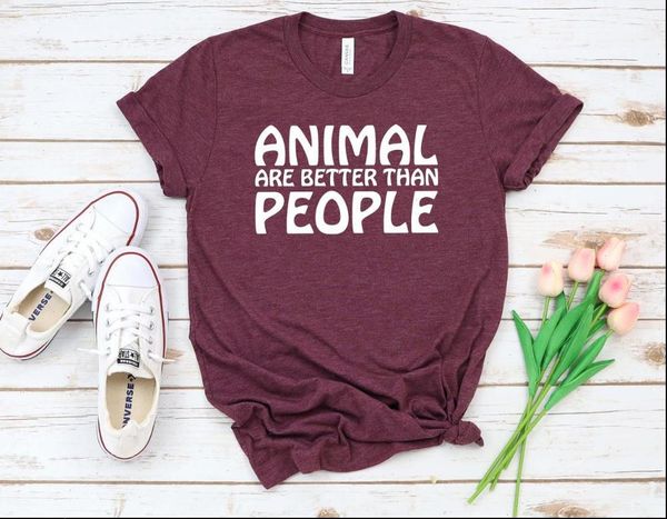 women t shirt animal are better than people letters print tshirt women short sleeve o neck loose t shirt ladies causal tee, White
women t shirt animal are better than people letters print tshirt women short sleeve o neck loose t shirt ladies causal tee, White
