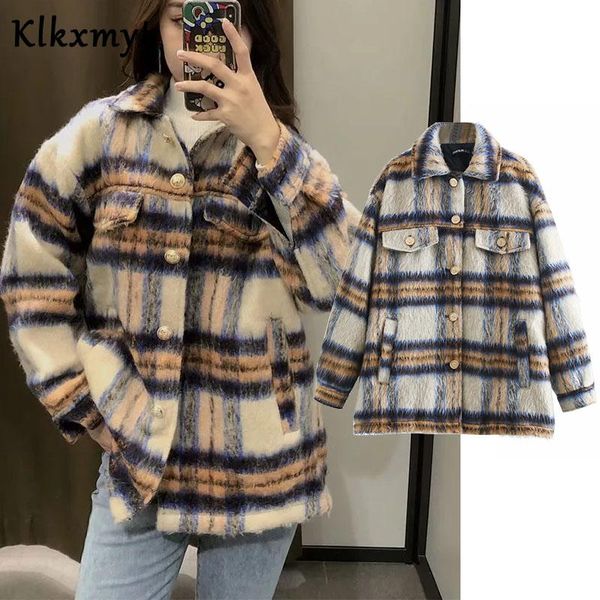 klkxmyt england preppy style vintage plaid pockets loose casual winter jacket women casaco feminino jaqueta feminina coat, Black;brown
klkxmyt england preppy style vintage plaid pockets loose casual winter jacket women casaco feminino jaqueta feminina coat, Black;brown