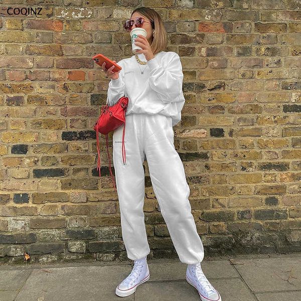 two piece club winter outfits for women tracksuit 2 piece sets womens joggers sweat suits designer clothes lounge wear 27398p 210712, Gray