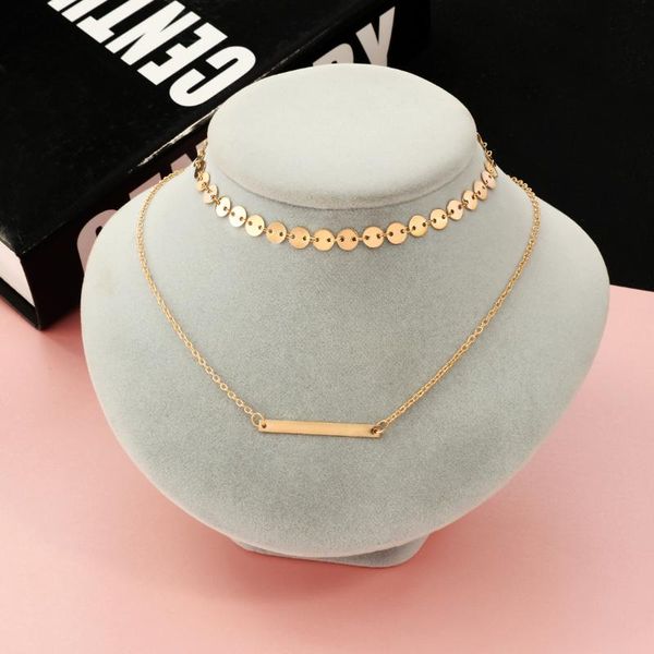chains vintage two layers charm chain choker necklace long collar luxury jewelry fine wedding party jewels bohemian wholesale, Silver
chains vintage two layers charm chain choker necklace long collar luxury jewelry fine wedding party jewels bohemian wholesale, Silver