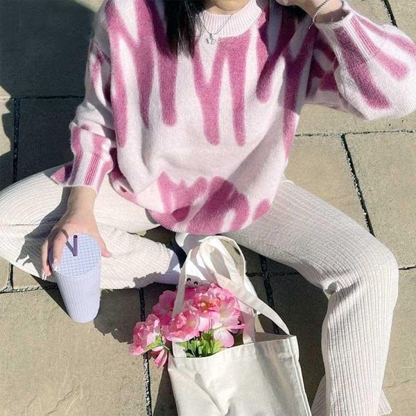 women's sweaters pink striped oversized pullovers women sweater autumn winter warm casual loose o neck knitted jumpers outerwear, White;black
women's sweaters pink striped oversized pullovers women sweater autumn winter warm casual loose o neck knitted jumpers outerwear, White;black