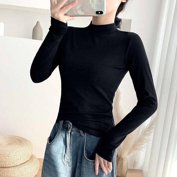 black half high collar base shirt long sleeve / winter 2020 new built-in t-shirt autumn dress slim tight top, White
black half high collar base shirt long sleeve / winter 2020 new built-in t-shirt autumn dress slim tight top, White