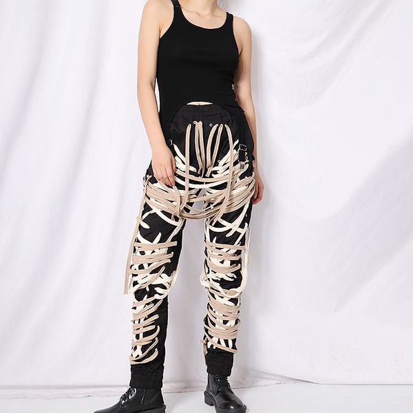 cross bandage pants for women high waist full length plus size casual black trousers female 2021 autumn new style, Black;white
cross bandage pants for women high waist full length plus size casual black trousers female 2021 autumn new style, Black;white