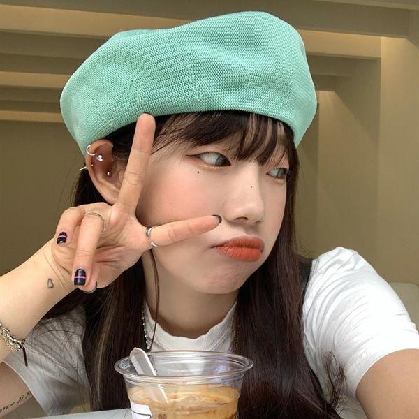 berets breathable weave beret hat spring autumn solid color knit mesh painter hats for women casquette homme casual beanies, Blue;gray
berets breathable weave beret hat spring autumn solid color knit mesh painter hats for women casquette homme casual beanies, Blue;gray