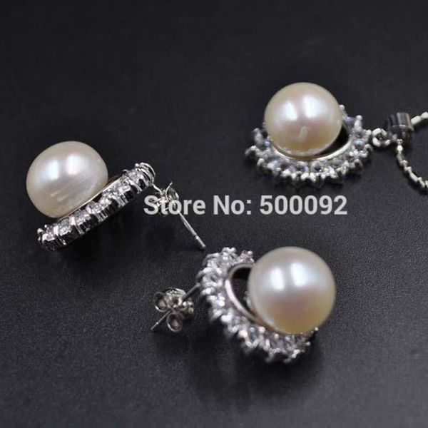 earrings & necklace 1 sets 11mm freshwater pearl pendant earring and ring fashion jewelry, Silver
earrings & necklace 1 sets 11mm freshwater pearl pendant earring and ring fashion jewelry, Silver