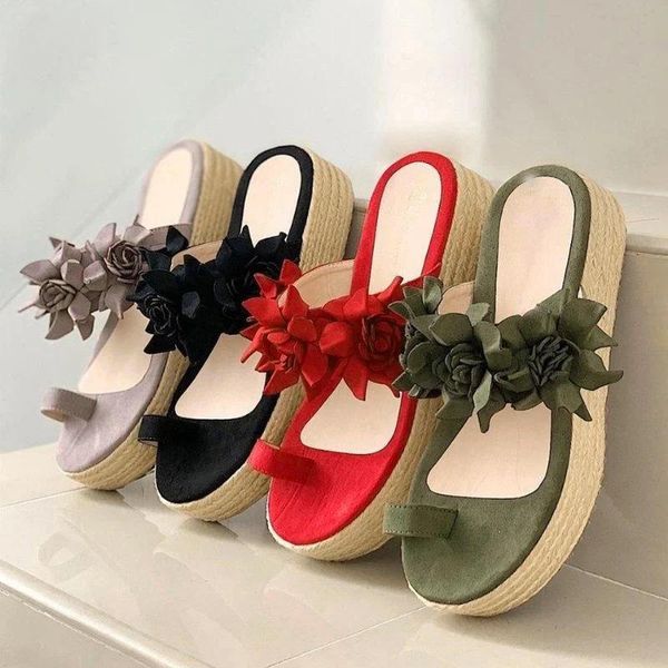 slippers women casual flower platform sandals slip-on daily beach travel ks-, Black
slippers women casual flower platform sandals slip-on daily beach travel ks-, Black