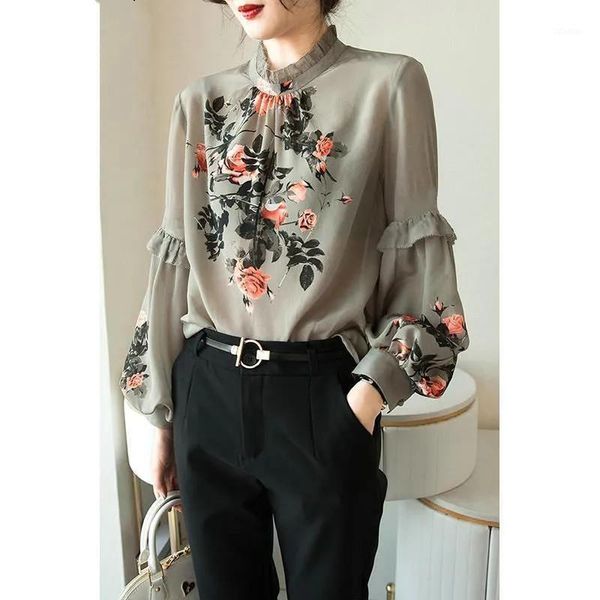 women's blouses & shirts floral print chiffon blouse lantern sleeve women stand collar loose shirt 2021 spring summer female casual wea, White
women's blouses & shirts floral print chiffon blouse lantern sleeve women stand collar loose shirt 2021 spring summer female casual wea, White