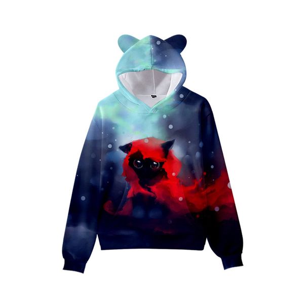 red cape pattern cute boy girl clothes hooded 3d printing hooded sweater autumn early winter ears hooded pullover, Black
red cape pattern cute boy girl clothes hooded 3d printing hooded sweater autumn early winter ears hooded pullover, Black
