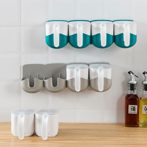 storage bottles & jars wall-mounted seasoning box salt container jar with spoon kitchen spice accessories
storage bottles & jars wall-mounted seasoning box salt container jar with spoon kitchen spice accessories