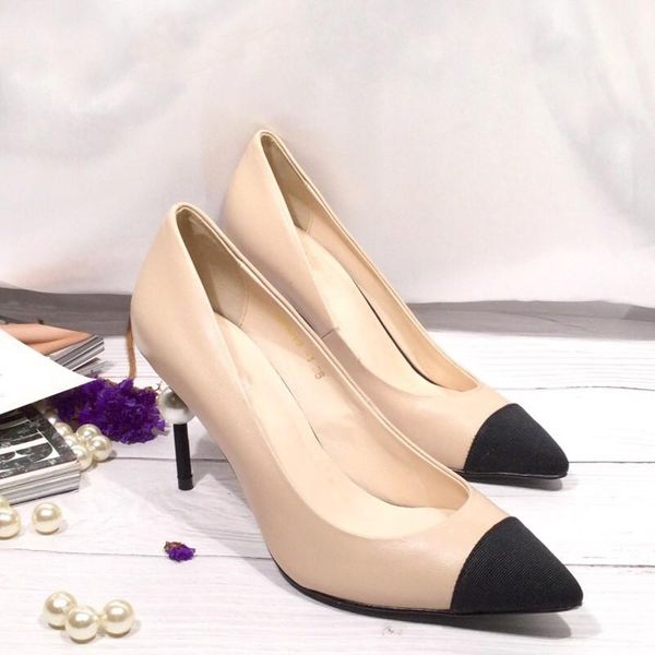 dress shoes high heels for women pearl decor heel pumps genuine leather slip on patchwork mixed colors classic design womanshoe, Black
dress shoes high heels for women pearl decor heel pumps genuine leather slip on patchwork mixed colors classic design womanshoe, Black