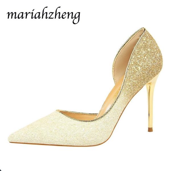 dress shoes meriahzheng 9.5cm spring high heel shallow mouth women's pointed gradient color sequins side hollow single ds, Black
dress shoes meriahzheng 9.5cm spring high heel shallow mouth women's pointed gradient color sequins side hollow single ds, Black
