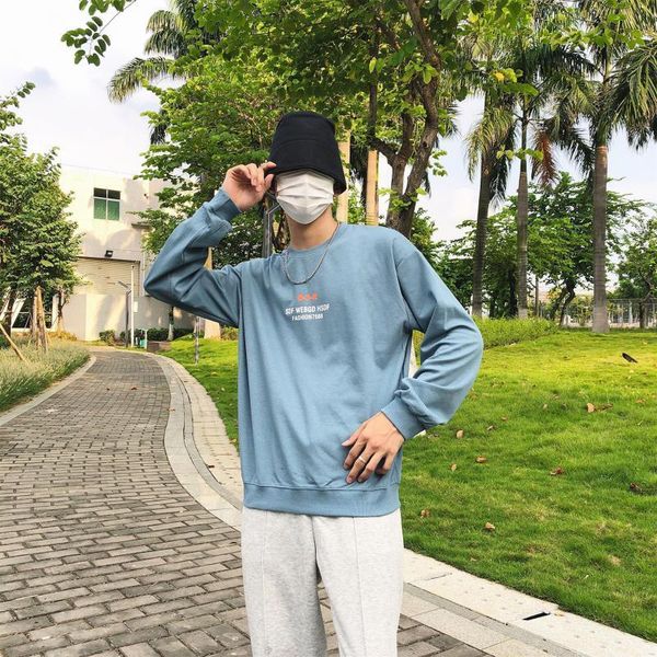men's hoodies & sweatshirts 2021 autumn simple personality casual letter couple outfit korean loose big size men round neck sweater, Black
men's hoodies & sweatshirts 2021 autumn simple personality casual letter couple outfit korean loose big size men round neck sweater, Black